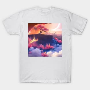 Sakura Dreams: A Fantasy Sky Journey T-Shirt